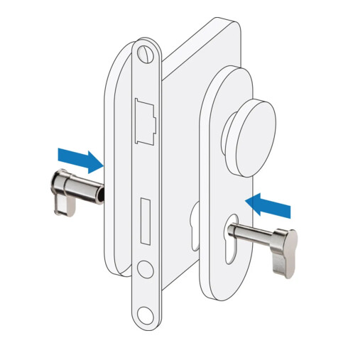 W&M Cylindre aveugle universel 50-76 mm nickel-argent
