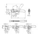 Waagrechtspanner Nr.6870F Gr.70 waagrechter Fuß AMF-1