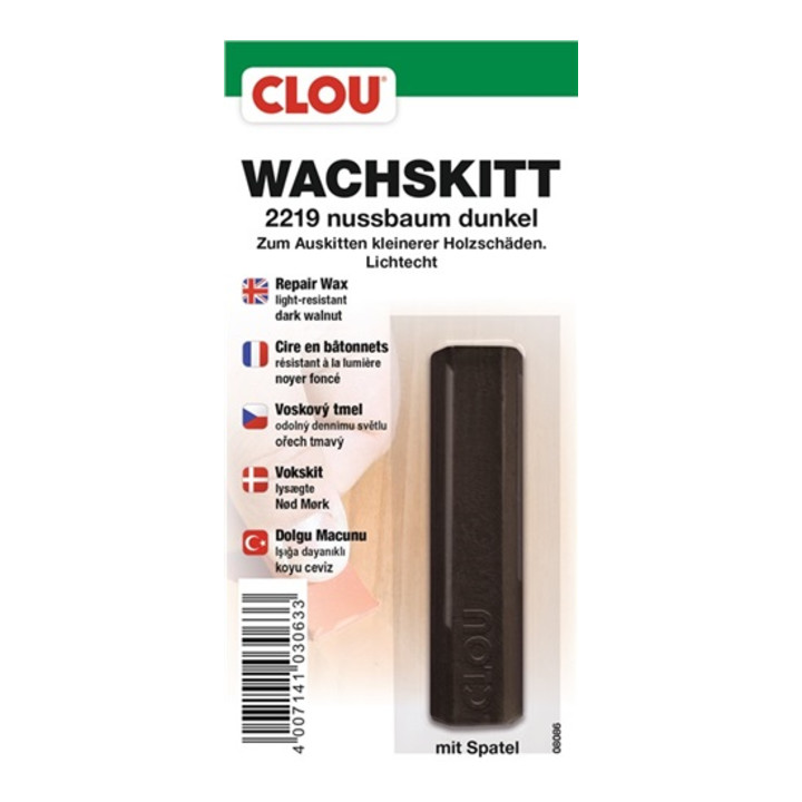 Wachskittstangen Farbe 2219 nussbaum dunkel 15g Bl.CLOU