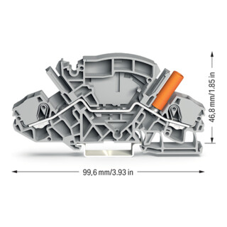 WAGO 2-Leiter-Durchgangsklemme 2007-8801 4mm grau