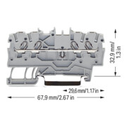 WAGO 4L bornes de connexion 1 mm² gris TopJob 2000-1401-1