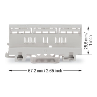 WAGO Adaptateur de fixation 221-501 Série 221 4 mm² gris clair