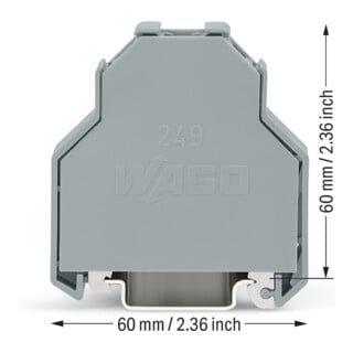 WAGO Attache de fin sans vis 249-197 14 mm gris