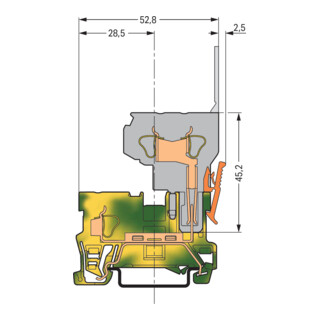 WAGO Basisklemme 769-237 0,08-4mm² grün-gelb