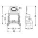 WAGO Befestigungsadapter 221-549/000-053 4mm² dunkelgrau-gelb