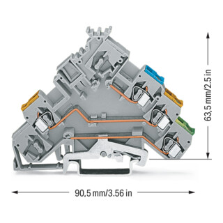 WAGO Bornes d'actionneur 280-572 0,08-2,5 mm² gris