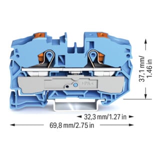 WAGO Bornes de connexion 2216-1204 16mm² bleu 2 conducteurs