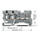 WAGO Bornier de base 2L/1 broche gris 769-251