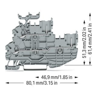 WAGO Bornier de base double niveau 2020-2231 L/I 1 conducteur/1 broche