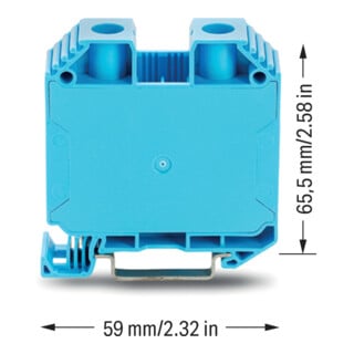 WAGO Bornier de connexion 2 conducteurs 883-3504 35 mm² bleu