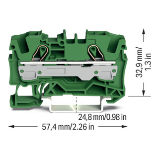 WAGO Bornier de dérivation 2 conducteurs 2006-1201/000-001 compatible Ex e II