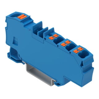 WAGO Bornier de distribution 1x6mm²/6x1,5mm² bleu 2206-8034