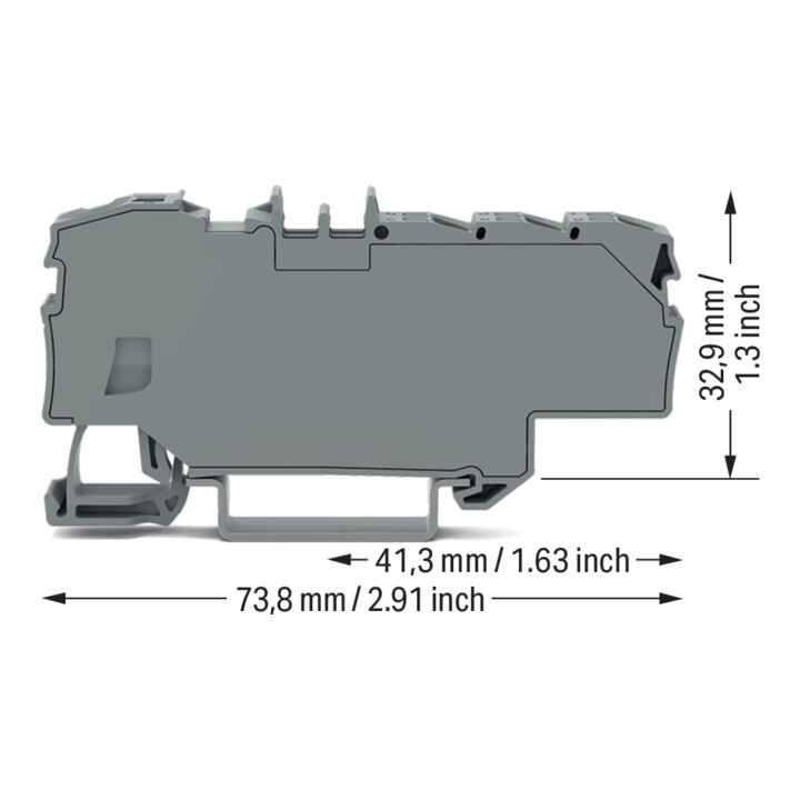 WAGO Bornier de distribution 2006-8031 1x6mm² 6x1,5mm² gris