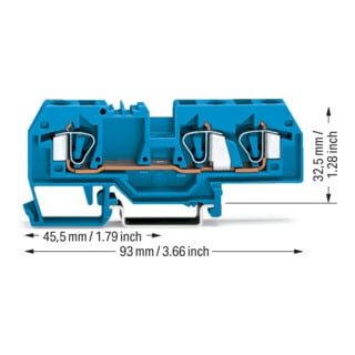 WAGO Bornier de passage 282-684 bleu 0,2-6 mm²