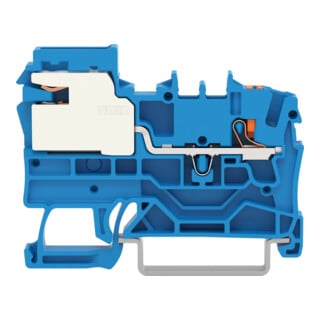 WAGO Bornier de séparation 1 conducteur N 2,5 mm Push-in CAGE CLAMP bleu 2202-7114