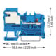 WAGO Bornier de séparation 1 conducteur N 2,5 mm Push-in CAGE CLAMP bleu 2202-7114
