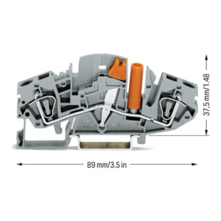 WAGO Bornier de séparation 2 conducteurs 282-811 orange 6 mm²