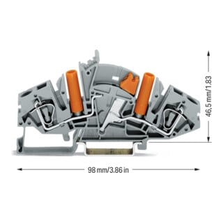 WAGO Bornier de séparation 2 conducteurs 282-821 orange 4 mm²