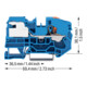 WAGO Bornier de séparation N 1 conducteur 16 mm² Push-in CAGE 2216-7114