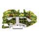WAGO Bornier de terre 2 conducteurs 16 mm² vert-jaune 2216-7607