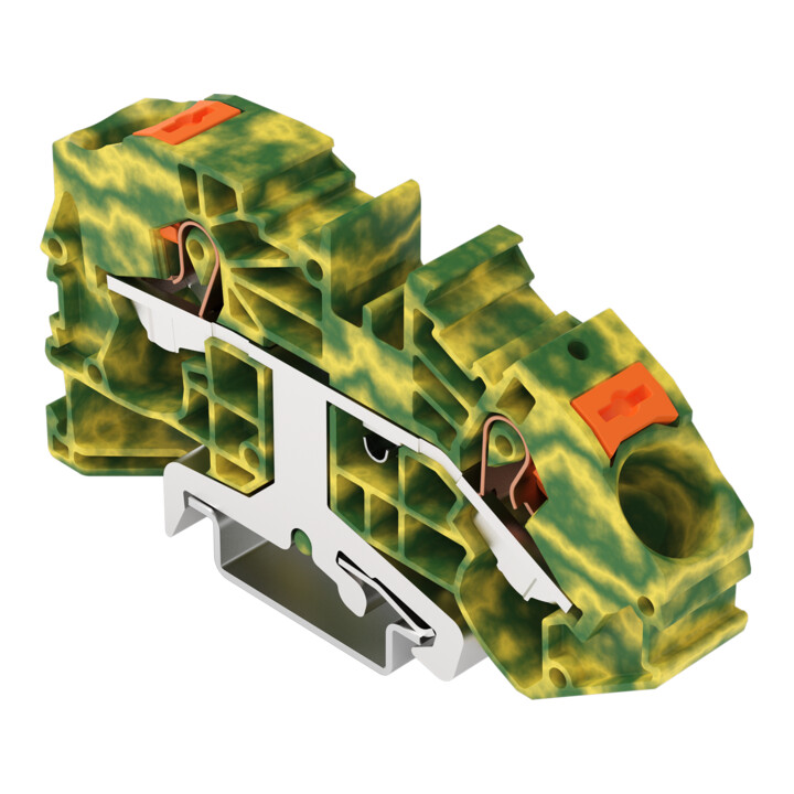 WAGO Bornier de terre 2 conducteurs 16 mm² vert-jaune 2216-7607