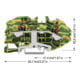 WAGO Bornier de terre 2 conducteurs 16 mm² vert-jaune 2216-7607