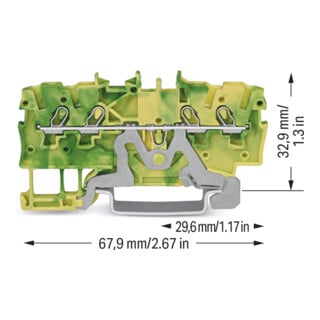 WAGO Bornier de terre 2000-1407 1 mm² vert-jaune