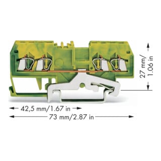 WAGO Bornier de terre 279-837 gn/ge 0,08-1,5 mm²