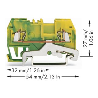 WAGO Bornier de terre 279-907 gn/ge 0,08-1,5 mm²