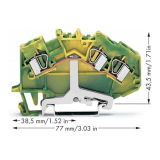 WAGO Bornier de terre 781-637 0,08-4 mm² vert-jaune