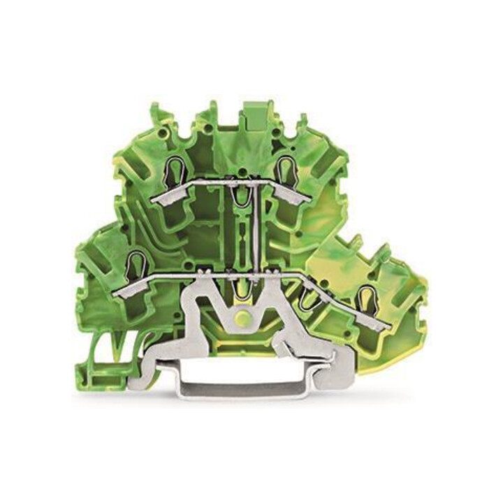 WAGO Bornier double étage 2002-2207 2,5 mm² conducteur de protection vert/jaune
