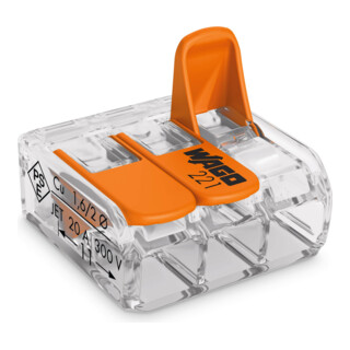 WAGO Compact-Connecteur 3 conducteurs jusqu’à 4 mm² 221-413