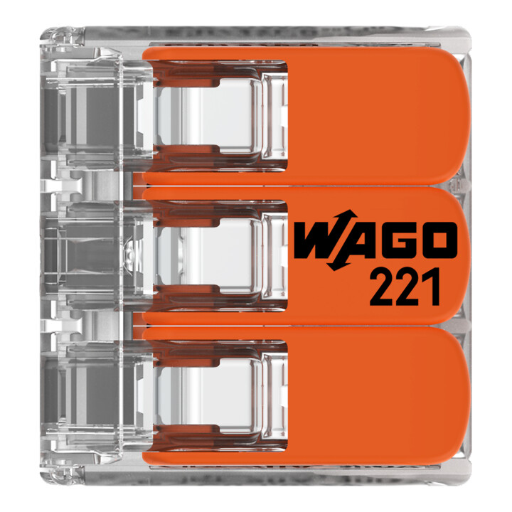 WAGO Compact-Connecteur 3 conducteurs jusqu’à 4 mm² 221-413