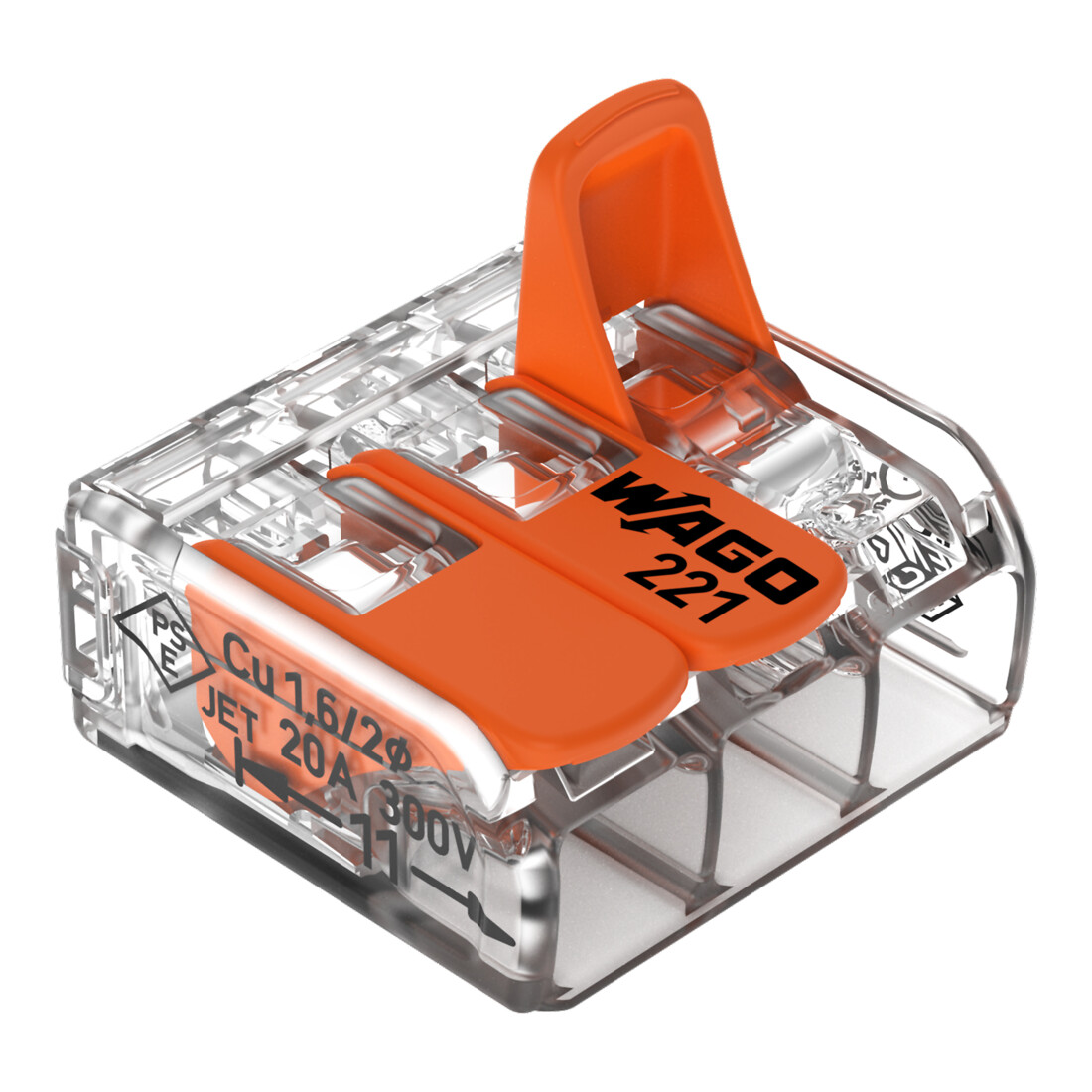 WAGO Compact-Connecteur 3 conducteurs jusqu’à 4 mm² 221-413