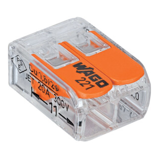 WAGO COMPACT-Klemme 2 x 0,2-4qmm transparent 5 Stueck Btl. m. R.