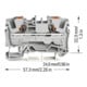 WAGO Connecteur de dérivation 2 conducteurs 2206-1201 6 mm² gris