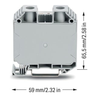 WAGO Connecteur de dérivation 2 conducteurs 883-3501 35 mm² gris à vis