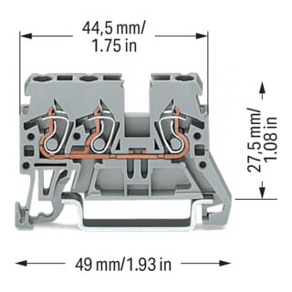 WAGO Connecteur de dérivation 870-681 0,08-2,5 mm² gris
