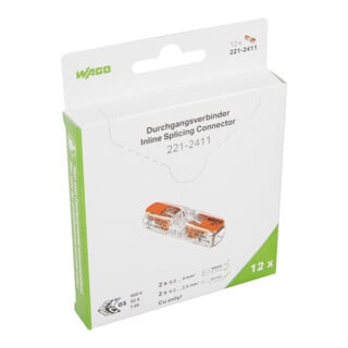 WAGO Connecteur de passage 221-2411/995-012 levier max 4 mm² transparent