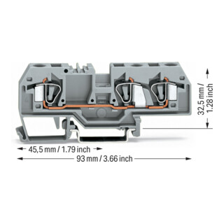WAGO Connecteur de passage 282-681 0,2-6 mm² gris