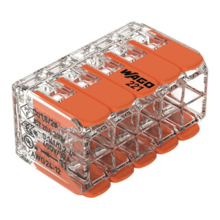 WAGO Connecteur de raccordement 221-420 10 conducteurs max. 4 mm² transparent
