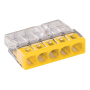 WAGO Connecteur de raccordement VDE - COM.5x0,5-2,5mm² jaune 6 pièces