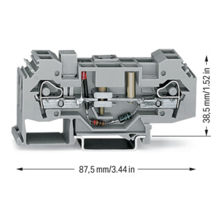 WAGO Connecteur de séparation 282-140 0,2-6mm² gris CAGE CLAMP®