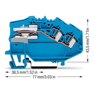 WAGO Connecteur de séparation 781-643 0,08-4 mm² bleu