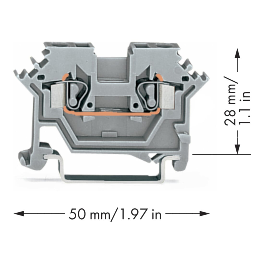 WAGO Durchgangsklemme 0,08-2,5 mm² gris 280-601
