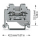 WAGO Durchgangsklemme 0,08-4 mm² gris 281-101