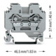 WAGO Durchgangsklemme 0,2-6 mm² grise 282-101