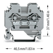 WAGO Durchgangsklemme 0,2-6 mm² grise 282-101-4