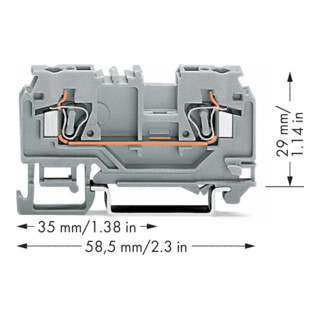 WAGO Durchgangsklemme 2-Leiter TS 35 880-901
