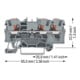WAGO Durchgangsklemme 2204-1301 4mm² grau 3-Leiter
